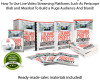 Streaming Profits Authority PLR Ready For Resell!